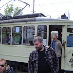 Getting out of the tour tram Getting out of the tour tram