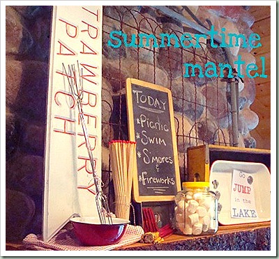 northern cottage summer mantel