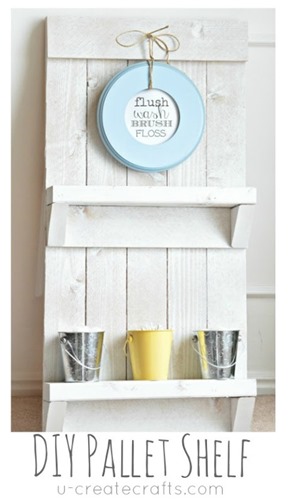 DIY Pallet Bathroom Shelf by U Create DIY Pallet Bathroom Shelf by U Create