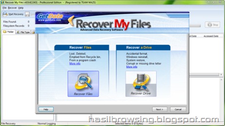 recover my files screenshot