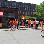 orange bike at SCHOOL in Toronto, Canada 