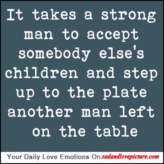SAD AND LOVE PICTURE: It takes a strong man to accept somebody