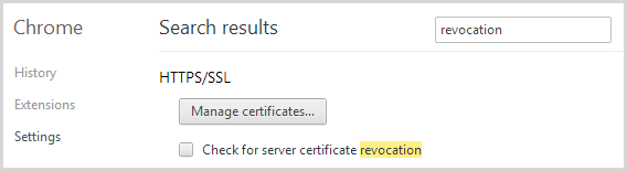 Chrome will not check for revoked certificates by default