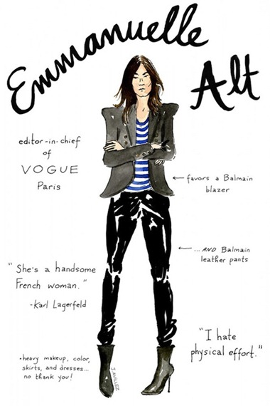 Emmanuelle Alt é editora-chefe da Vogue Paris. editora emanuelle estilo moda