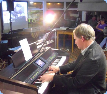 Our guest artist, Dave Hallam, playing the Clavinova CVP-509.