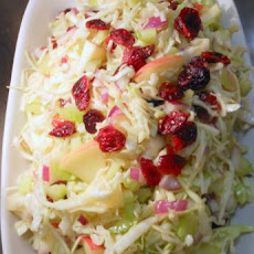 Coleslaw With Apples & Dried Cranberries