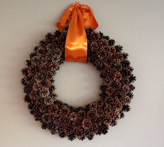 pine cone wreath via just a girl pine cone wreath via just a girl