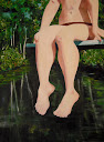 30x40 "At the Pond" Oil on Canvas.
