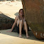 Getting a little hot... Stewart found the only shade on the beach.