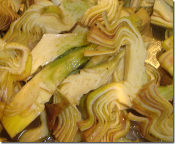 Insalata di carciofi e cuori di sedano 