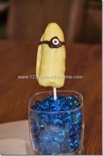 Minion banana dessert for Despicable Me Family Fun Night Minion banana dessert for Despicable Me Family Fun Night