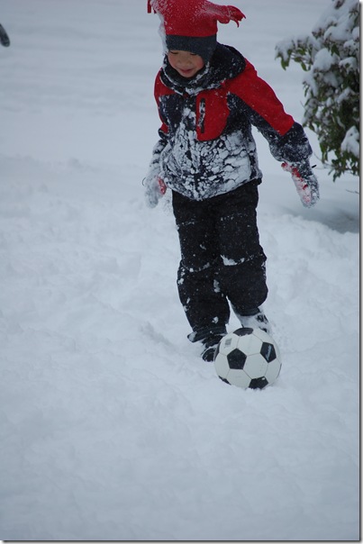 snow soccer