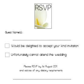 RSVP Card