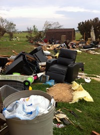 Tornado Damage backyard