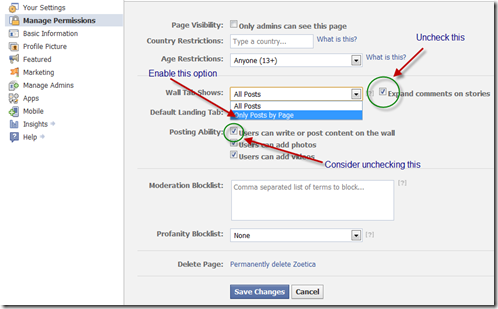 Emergency Setting for Facebook page Emergency Setting for Facebook page
