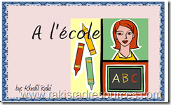 A L'ecole - Printable Beginning Reader in French for FREE