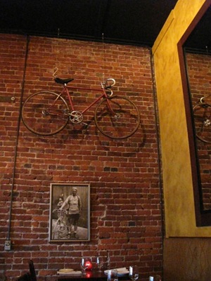 bike on a wall