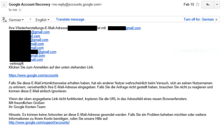 Kontowiederherstellung