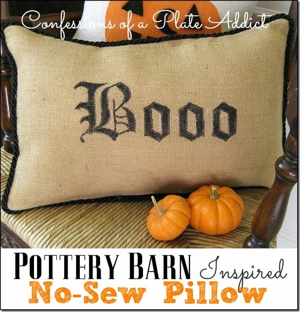 CONFESSIONS OF A PLATE ADDICT Pottery Barn Inspired No-Sew Boo Pillow5 CONFESSIONS OF A PLATE ADDICT Pottery Barn Inspired No-Sew Boo Pillow5