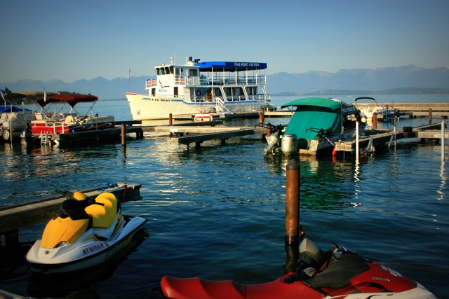 At the marina