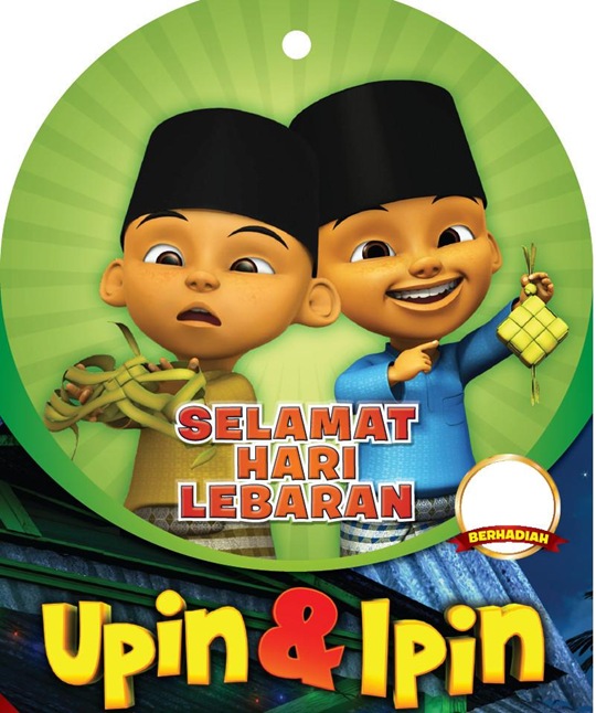 Upin dan Ipin mengucapkan selamat lebaran