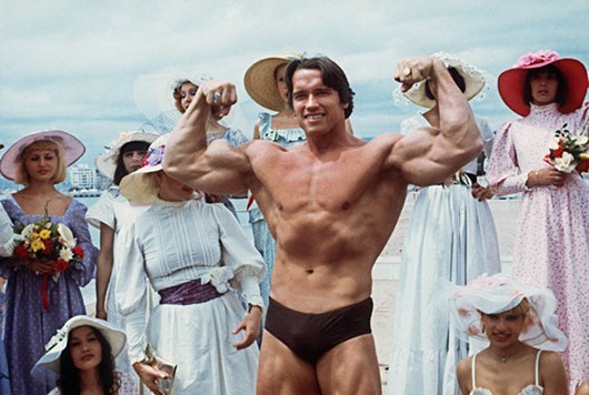 Picture taken 19th May 1977 of American actor Arno...CANNES, FRANCE:  Picture taken 19th May 1977 of American actor Arnold Schwarzenegger during the 38th Cannes film festival. The actor presented Pumping Iron, a documentary whom spreads his fame beyond bodybuilding circles. Arnold Schwarzenegger was born 30th June 1947 in the small isolated village of Graz, Austria.  Now, he is chairman of the Inner-City Games Foundation, this program covers 10 city's and is continuing to grow. He poses 21th June 2003, new threat to beleaguered California governor. AFP PHOTO (Photo credit should read AFP/AFP/Getty Images)