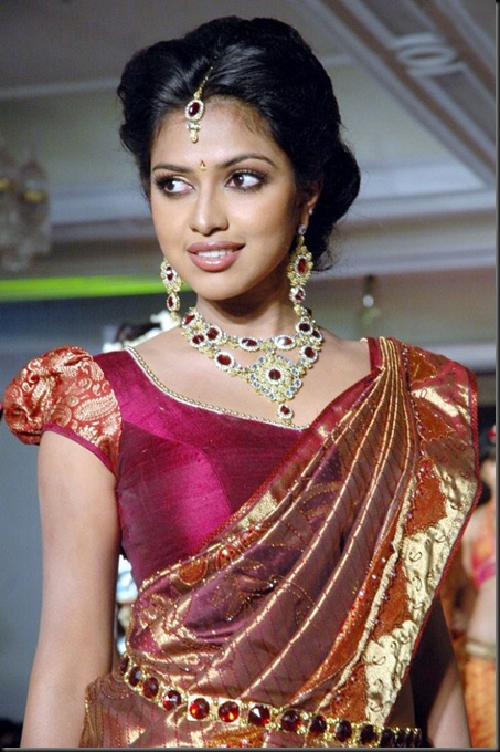 Amala Paul in Saree @ Palam Silks Fashion Show