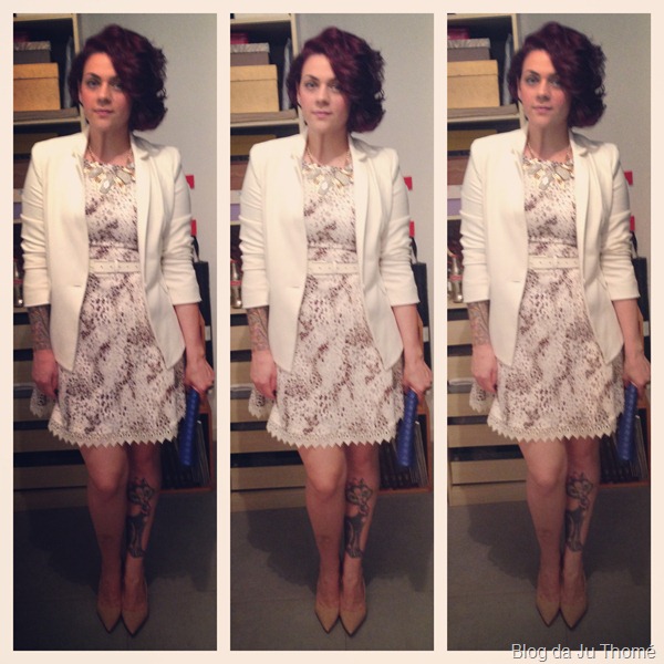 look vestido onça lady like, blazer branco e sapato nude (1) look vestido onça lady like, blazer branco e sapato nude (1)
