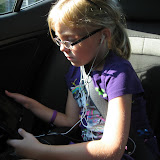 Hannah watching a movie in the car on the way to Nashville 09022011