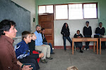 Speaking to the secondary students with David of ECOAN, Progreso, Peru