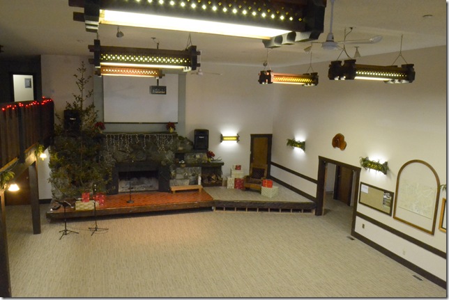 from upstairs