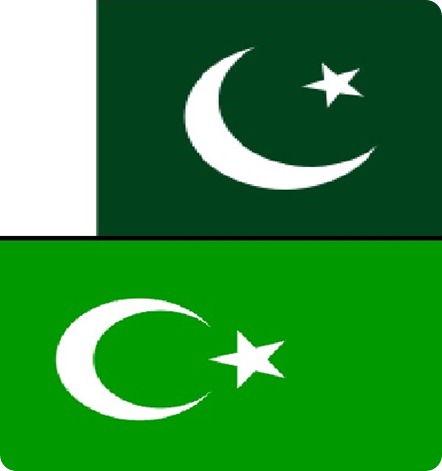 green islamic and pak flag