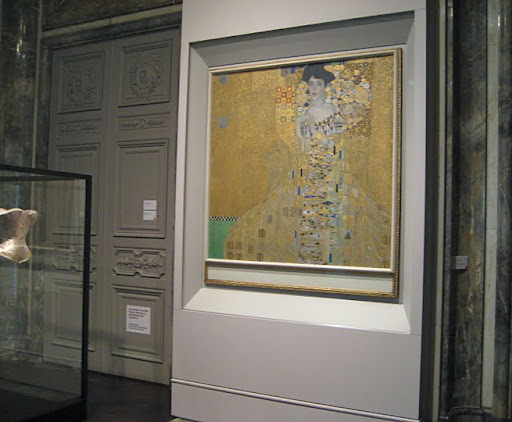Klimt's renown portrait of Adele Bloch Bauer, completed in 1907.