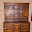 Jacobian Style Welsh Dresser in Oak, Drawer and Door Fronts Cross Banded in Dark Mahogany: English Built in the 3rd Quarter of the 19th Century.