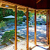 The view of the waterfall patio from the nook.