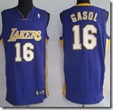 NBA Jersey Los Angeless Lakers 16# GASOL Purple