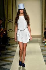 MILAN, ITALY - SEPTEMBER 22:  A model walks the runway during the Sergei Grinko show as a part of Milan Fashion Week Womenswear Spring/Summer 2014 at  on September 22, 2013 in Milan, Italy.  (Photo by Tullio M. Puglia/Getty Images for Sergei Grinko)