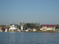 Looking back at the Maritime Museum waterfront