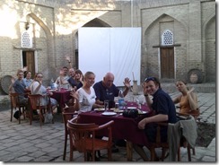 Dinner time in Khiva at the Ladies Madrassa