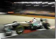 Schumacher sul circuito di Singapore