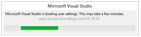 VS2012 Installation Experience - Screen 5 - Configuring Visual Studio for the First Time
