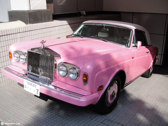 pink classic car in Nagoya, Aiti (Aichi) , Japan