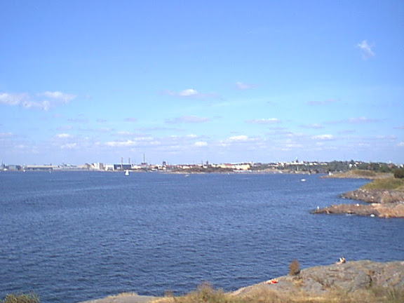 Panoramic view to downtown from Suomenlinna