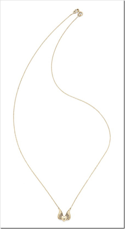 Pendente Coração Angelical de ouro amarelo 18K Pendente Coração Angelical de ouro amarelo 18K