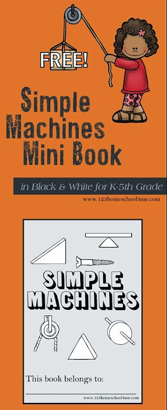 Simple Machines Book - This free printable mini book covers all six simple machines (wedge, inclined planes, wheel and axle, gears, screws, and levers) which is perfect for Kindergarten - 5th grade kids science. Simple Machines Book - This free printable mini book covers all six simple machines (wedge, inclined planes, wheel and axle, gears, screws, and levers) which is perfect for Kindergarten - 5th grade kids science.