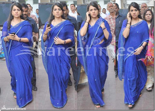 Shaina_NC_Blue_Saree