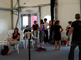 Trish chats with her team.  They were the most relaxed and goofiest of the three groups.