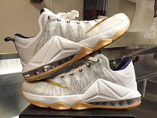 Upcoming White and Gold Gum Outsole Nike LeBron 12 Low