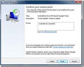 Using System Restore On Windows 7