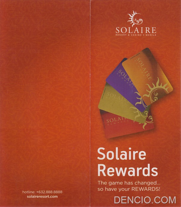 Solaire Membership Information Front